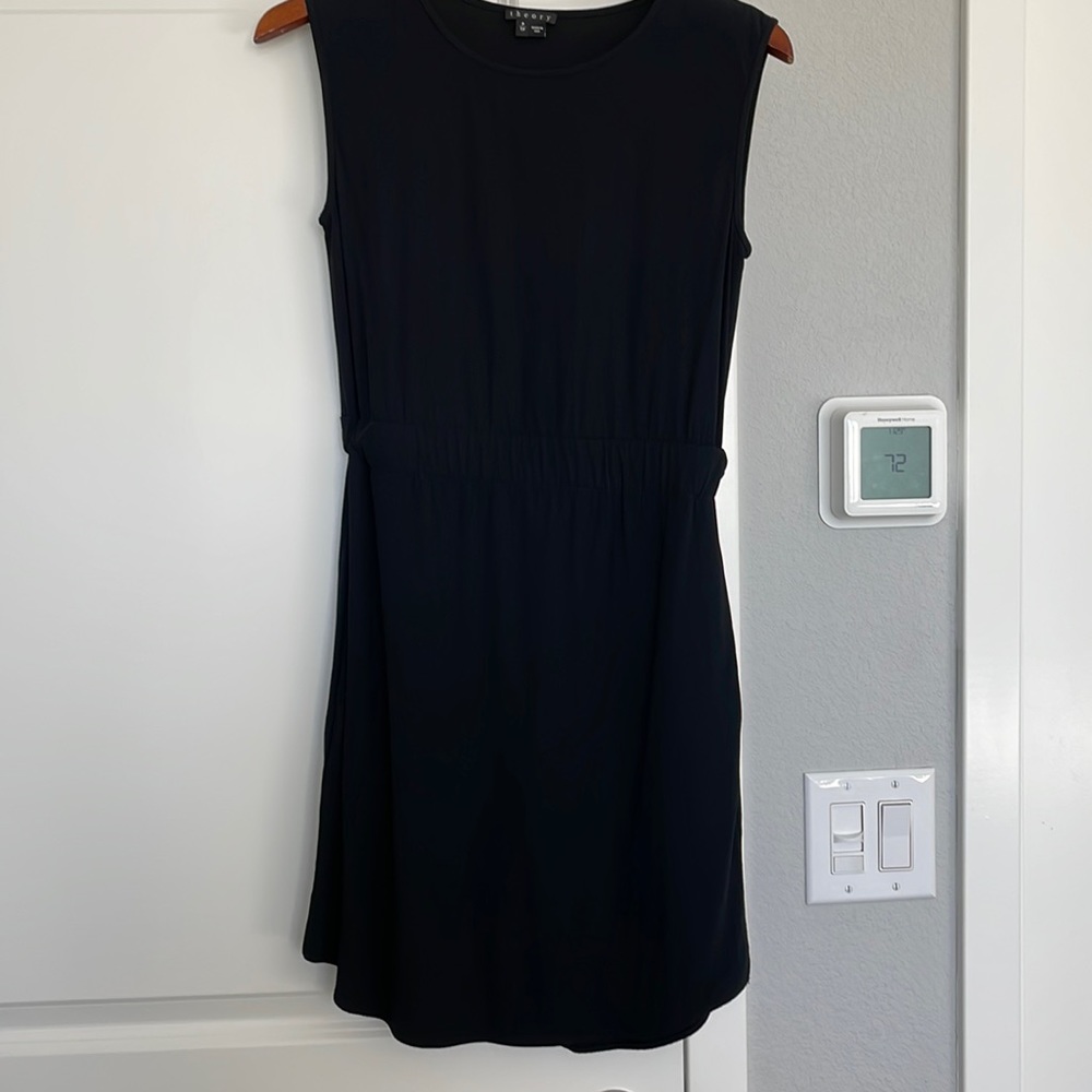 Theory sleeveless minidress, size P, black.  Perfect for office to casual!
